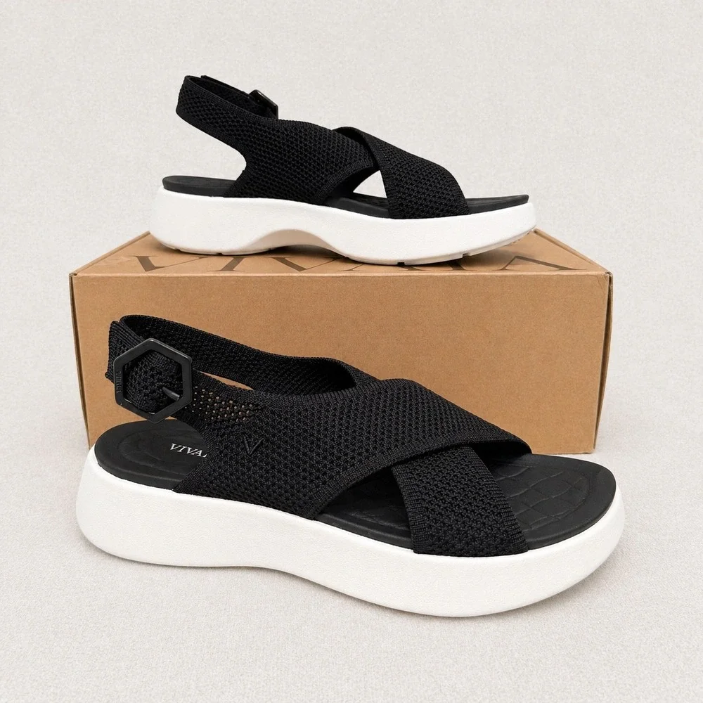 VIVAIA Kara Platform Sandals Black | EU 41.5 / US 10